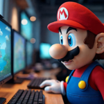 Dans les bureaux de Next Level Games, l'après-Mario Strikers Charged: La scène se déplace au Canada, dans les locaux de Next Level Games. Le récit situe l'action all por 2007, au moment où le studio bénéficie déjà d'une popularité confortable. Le texte insiste sur une d - illustration