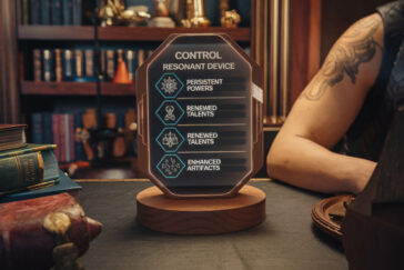 Interface de jeu affichant nouveaux pouvoirs, talents et artefacts du mode New Game Plus